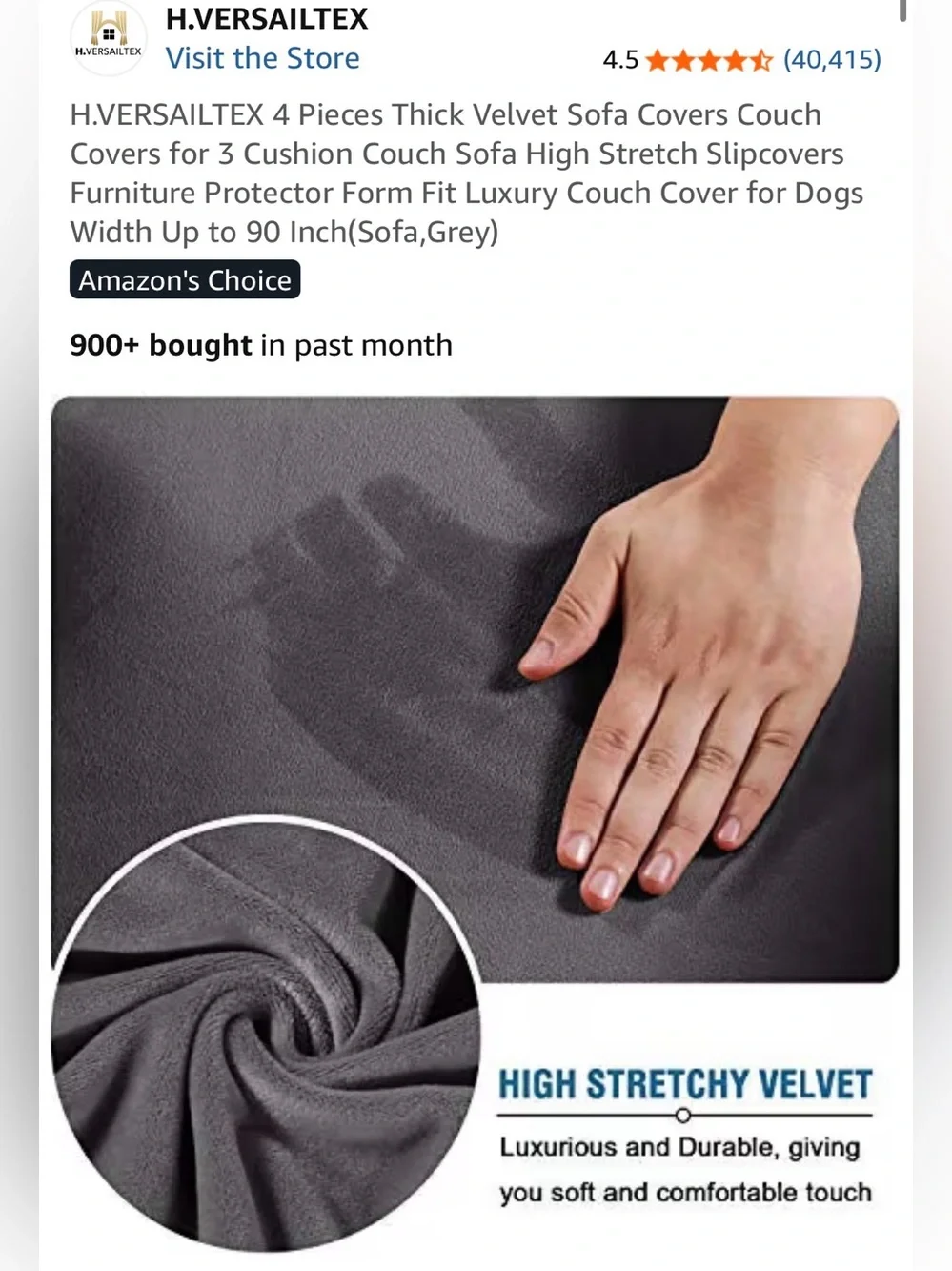 Plush Gray Microfiber Sofa Cover - Soft Stretch Protection